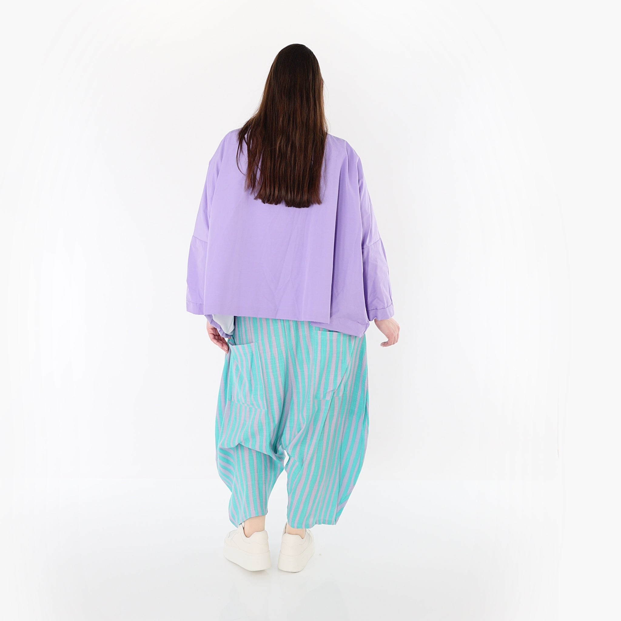 AKH Fashion 7196 Hose, Grün-Flieder