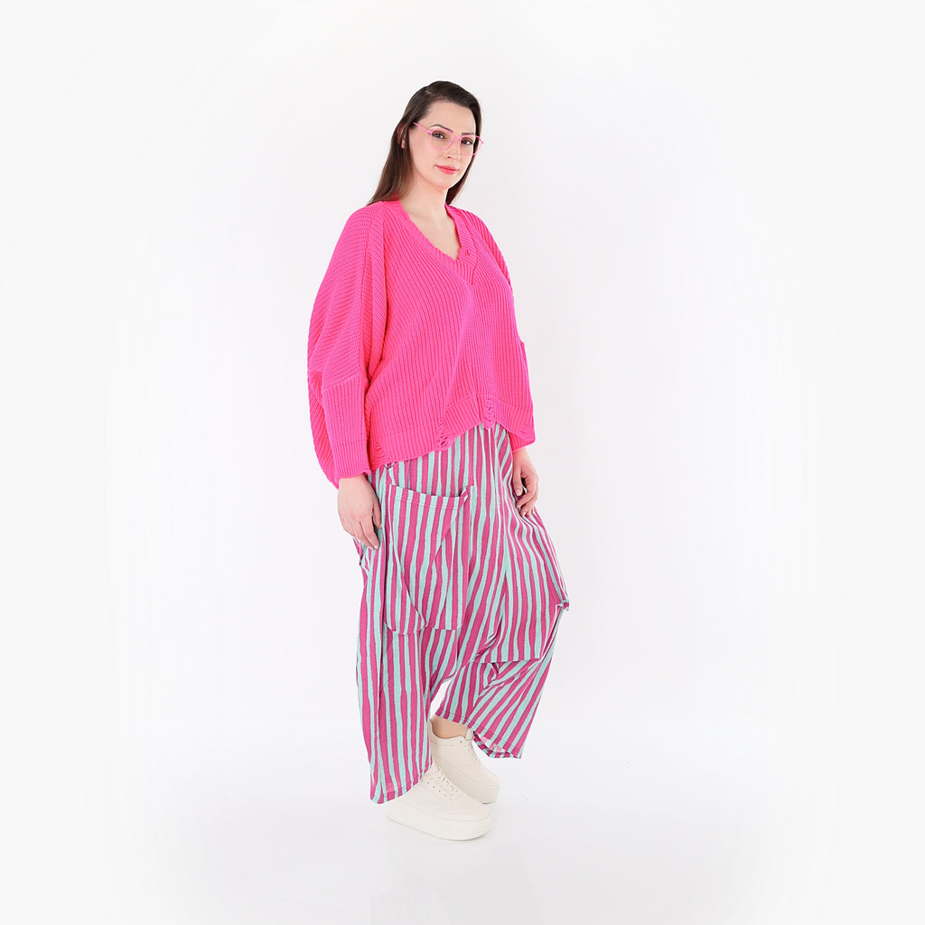 AKH Fashion 7196 Hose, Fuchsia-Mint
