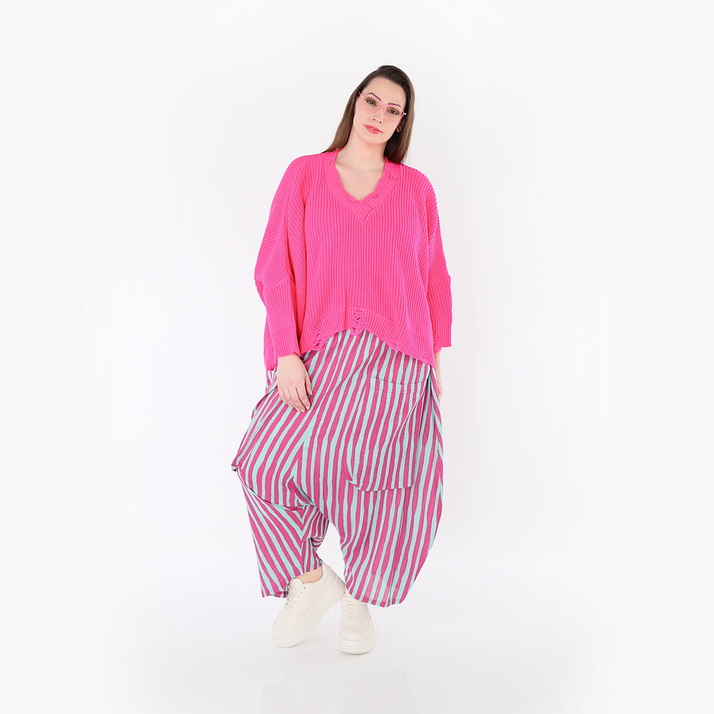 AKH Fashion 7196 Hose, Fuchsia-Mint
