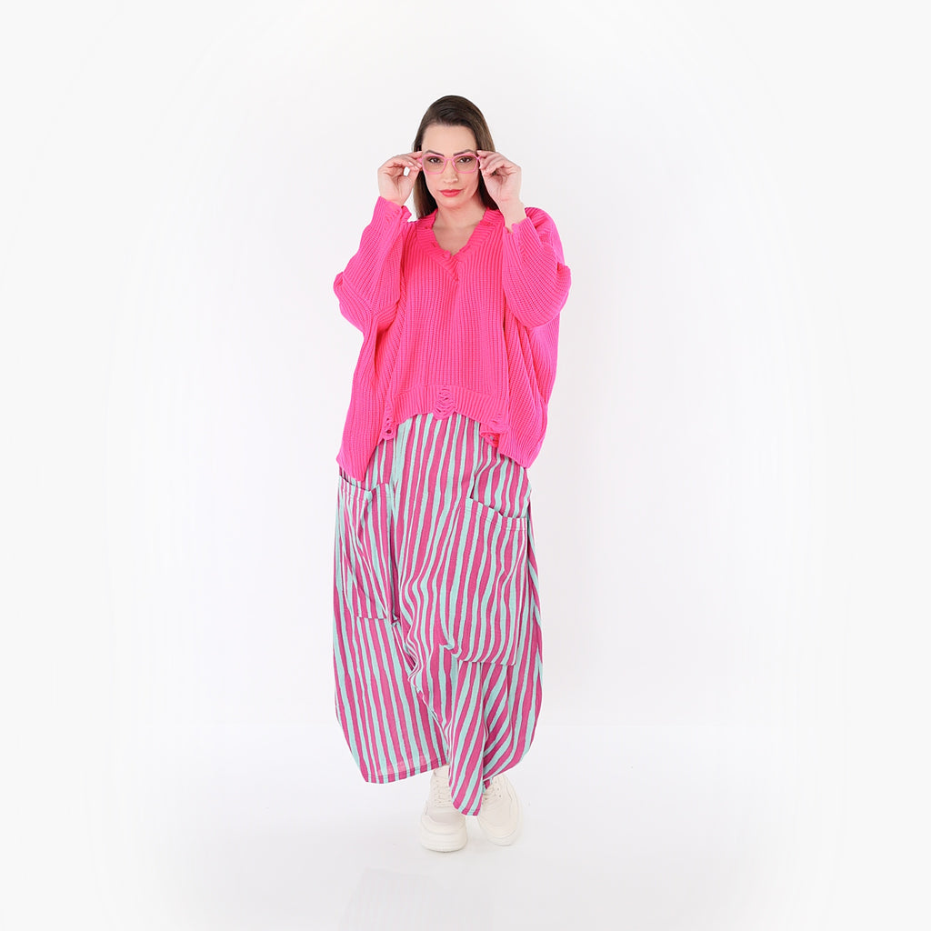 AKH Fashion 7196 Hose, Fuchsia-Mint