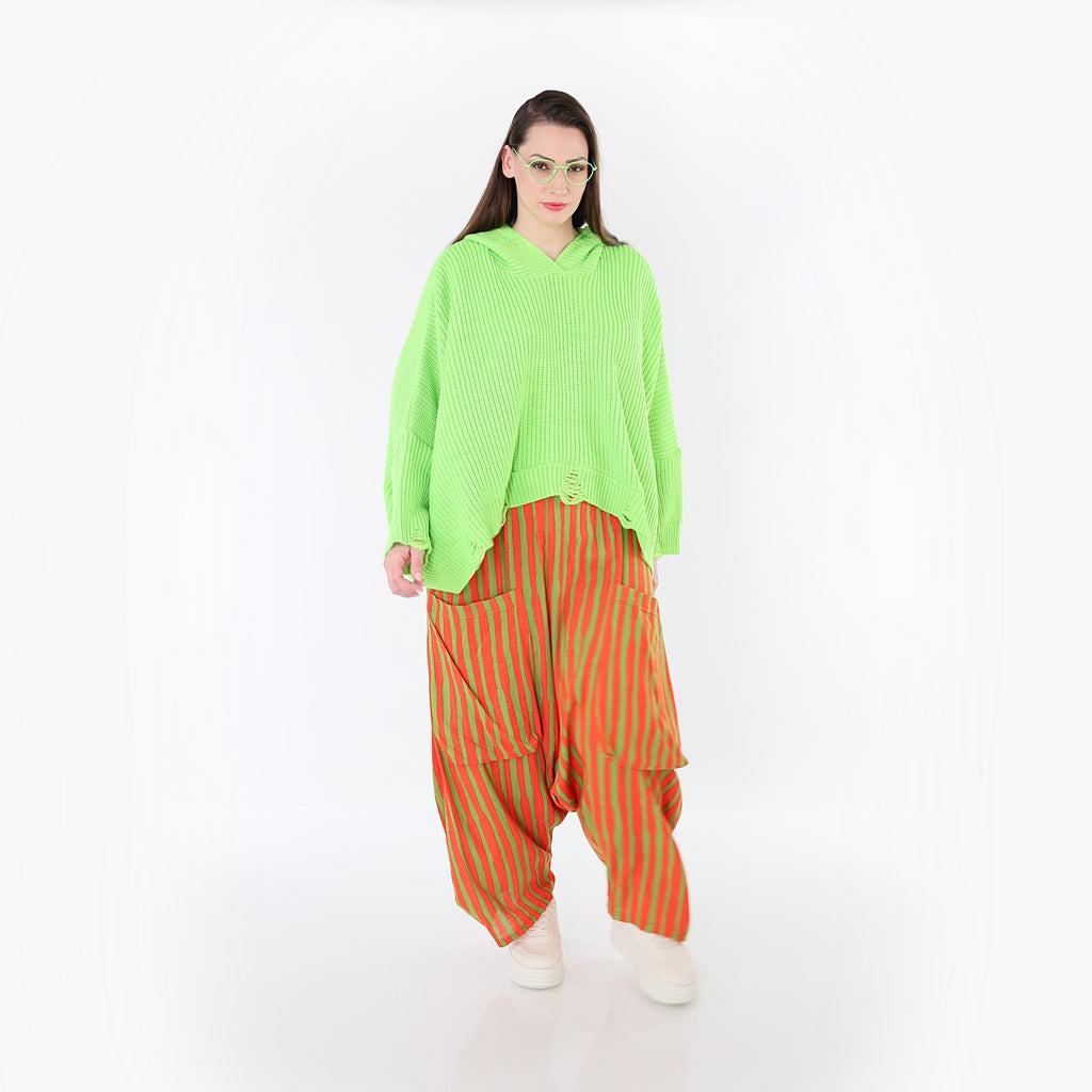 AKH Fashion 7196 Hose, Orange-Apfelgrün