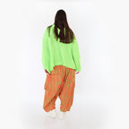 AKH Fashion 7196 Hose, Orange-Apfelgrün