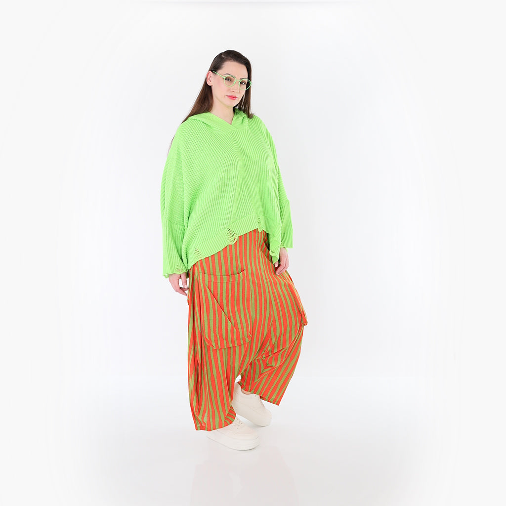 AKH Fashion 7196 Hose, Orange-Apfelgrün