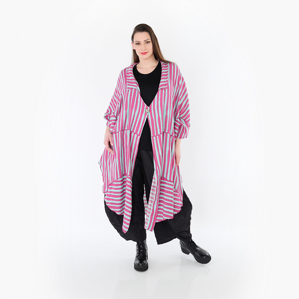 AKH Fashion 7199 Mantel, Fuchsia-Mint