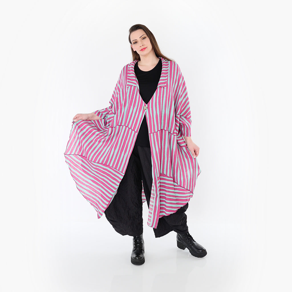 AKH Fashion 7199 Mantel, Fuchsia-Mint