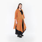 AKH Fashion 7199 Mantel, Orange-Apfelgrün