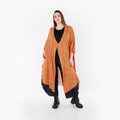 AKH Fashion 7199 Mantel, Orange-Apfelgrün