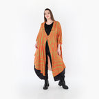 AKH Fashion 7199 Mantel, Orange-Apfelgrün