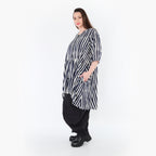 AKH Fashion 7200 Bluse, Marine-Weiß