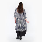 AKH Fashion 7200 Bluse, Marine-Weiß