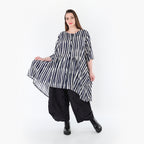 AKH Fashion 7200 Bluse, Marine-Weiß