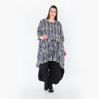 AKH Fashion 7200 Bluse, Marine-Weiß