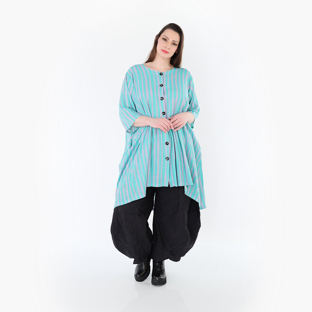 AKH Fashion 7200 Bluse, Grün-Flieder