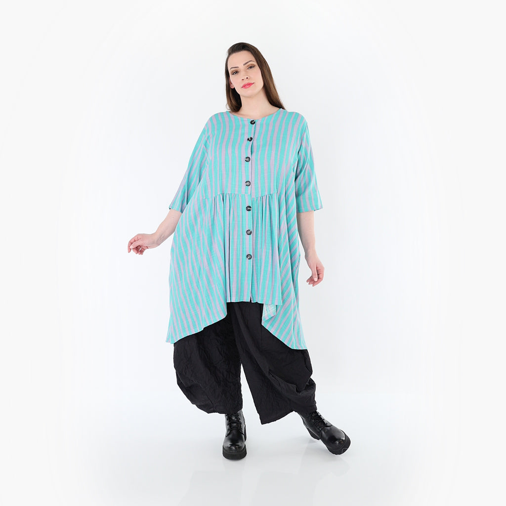 AKH Fashion 7200 Bluse, Grün-Flieder