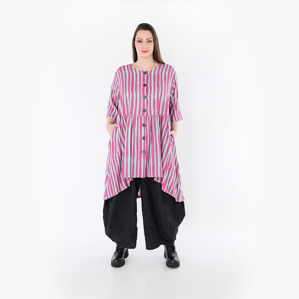 AKH Fashion 7200 Bluse, Fuchsia-Mint