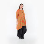 AKH Fashion 7200 Bluse, Orange-Apfelgrün