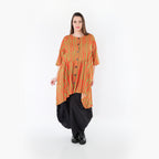 AKH Fashion 7200 Bluse, Orange-Apfelgrün