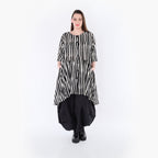 AKH Fashion 7200 Blouse, Black and White