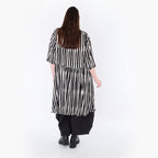 AKH Fashion 7200 Blouse, Black and White