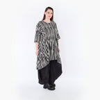 AKH Fashion 7200 Blouse, Black and White