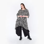 AKH Fashion 7200 Blouse, Black and White