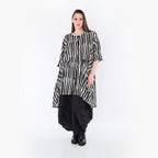 AKH Fashion 7200 Blouse, Black and White