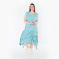 AKH Fashion 7201 Kleid, Grün-Flieder