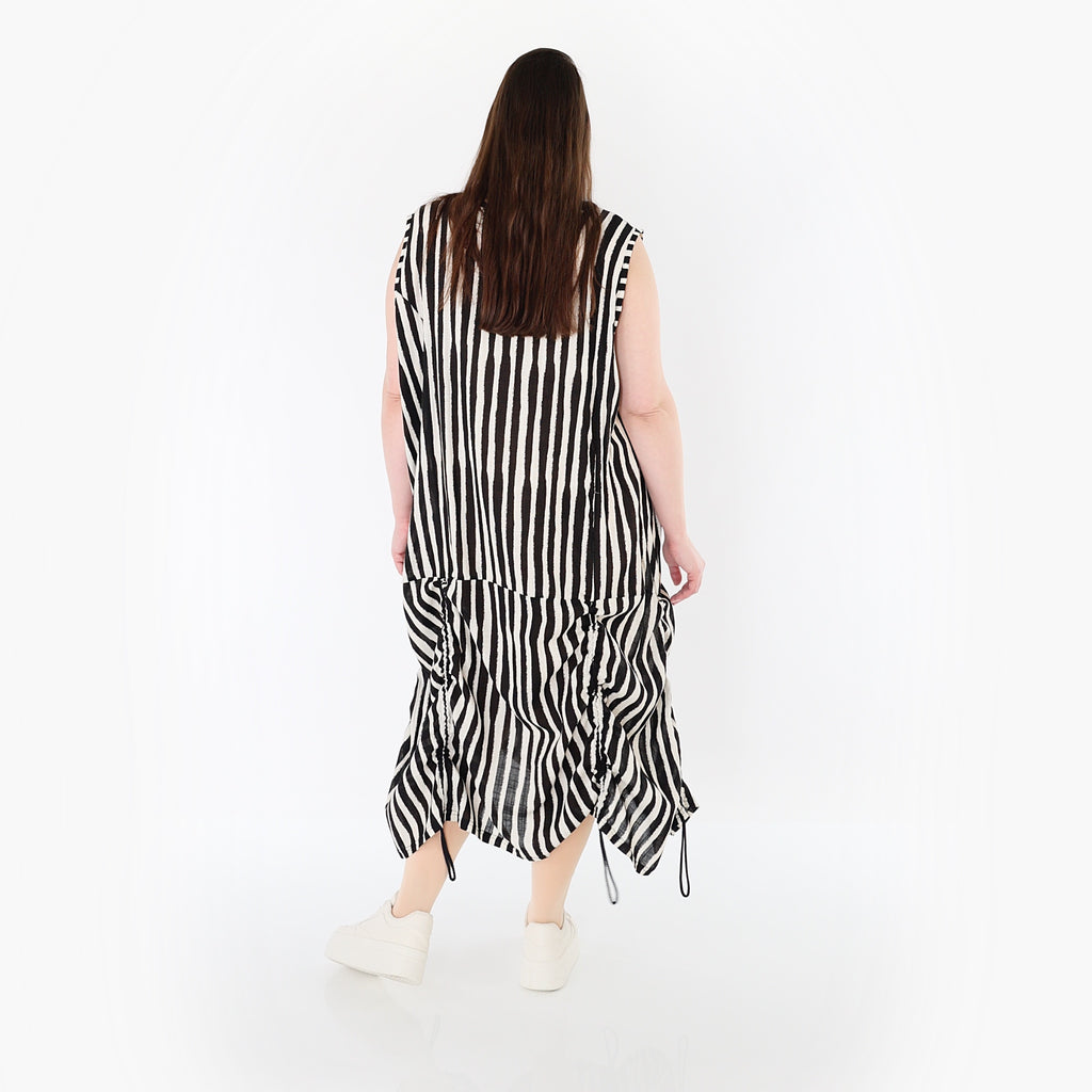 AKH Fashion 7201 Kleid, Schwarz-Weiß
