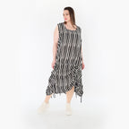 AKH Fashion 7201 Kleid, Schwarz-Weiß