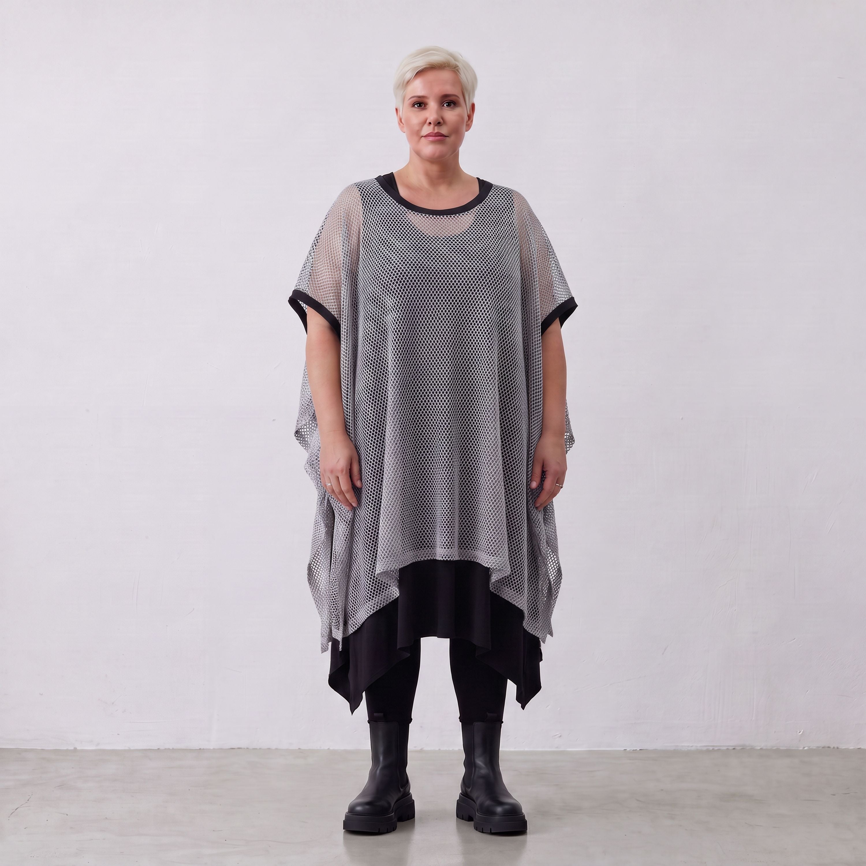 AKH Fashion · Haut à superposer · Marie · 7100 · Gris/Noir