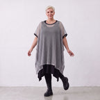 AKH Fashion · Laagjestop · Marie · 7100 · Grijs/Zwart