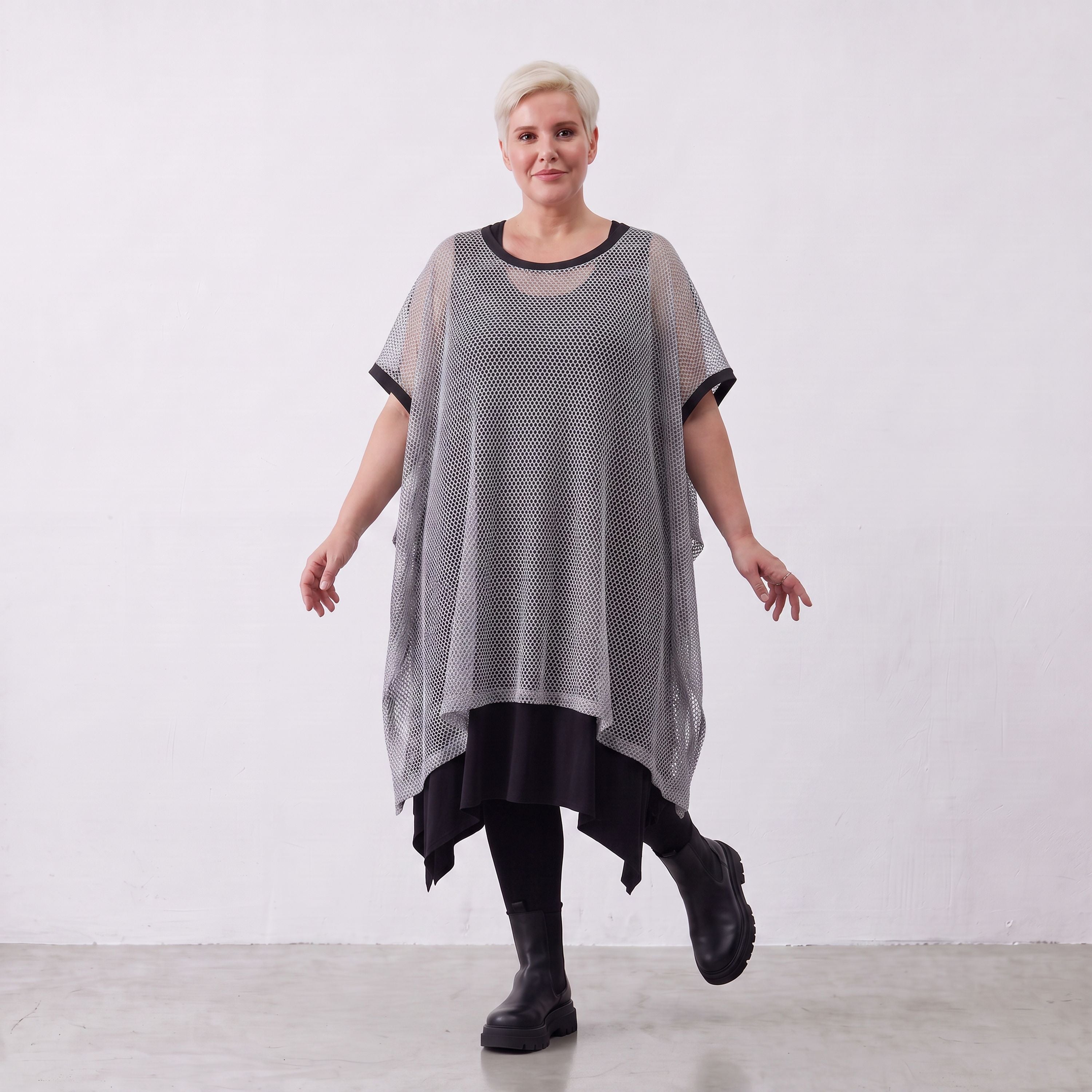AKH Fashion · Haut à superposer · Marie · 7100 · Gris/Noir