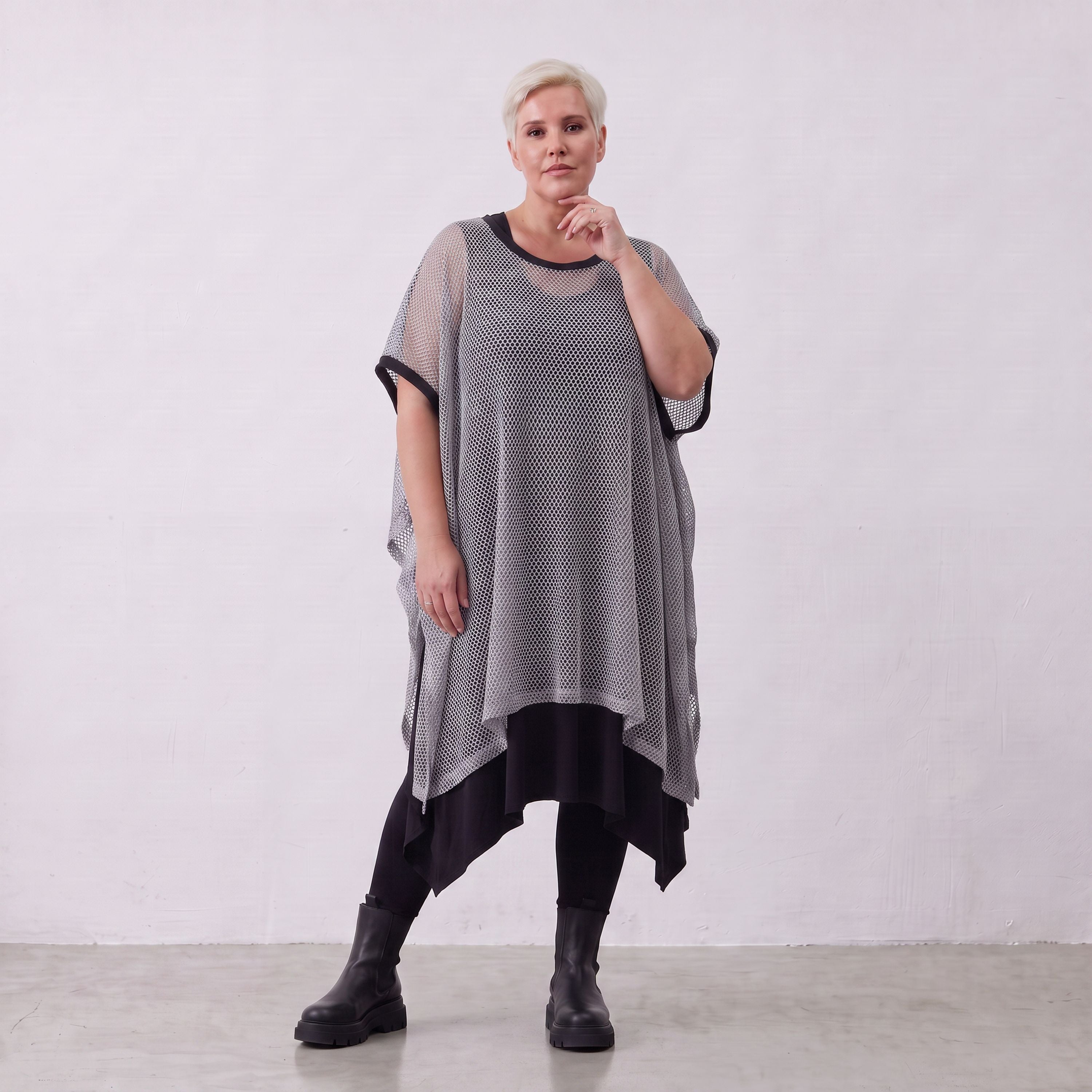 AKH Fashion · Haut à superposer · Marie · 7100 · Gris/Noir