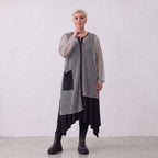 AKH Fashion · Blouse · Marie · 7101 · Grijs/Zwart