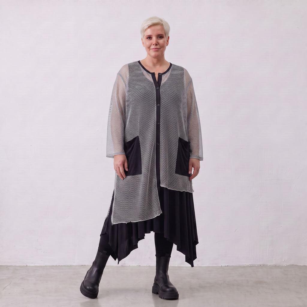 AKH Fashion · Blouse · Marie · 7101 · Grijs/Zwart