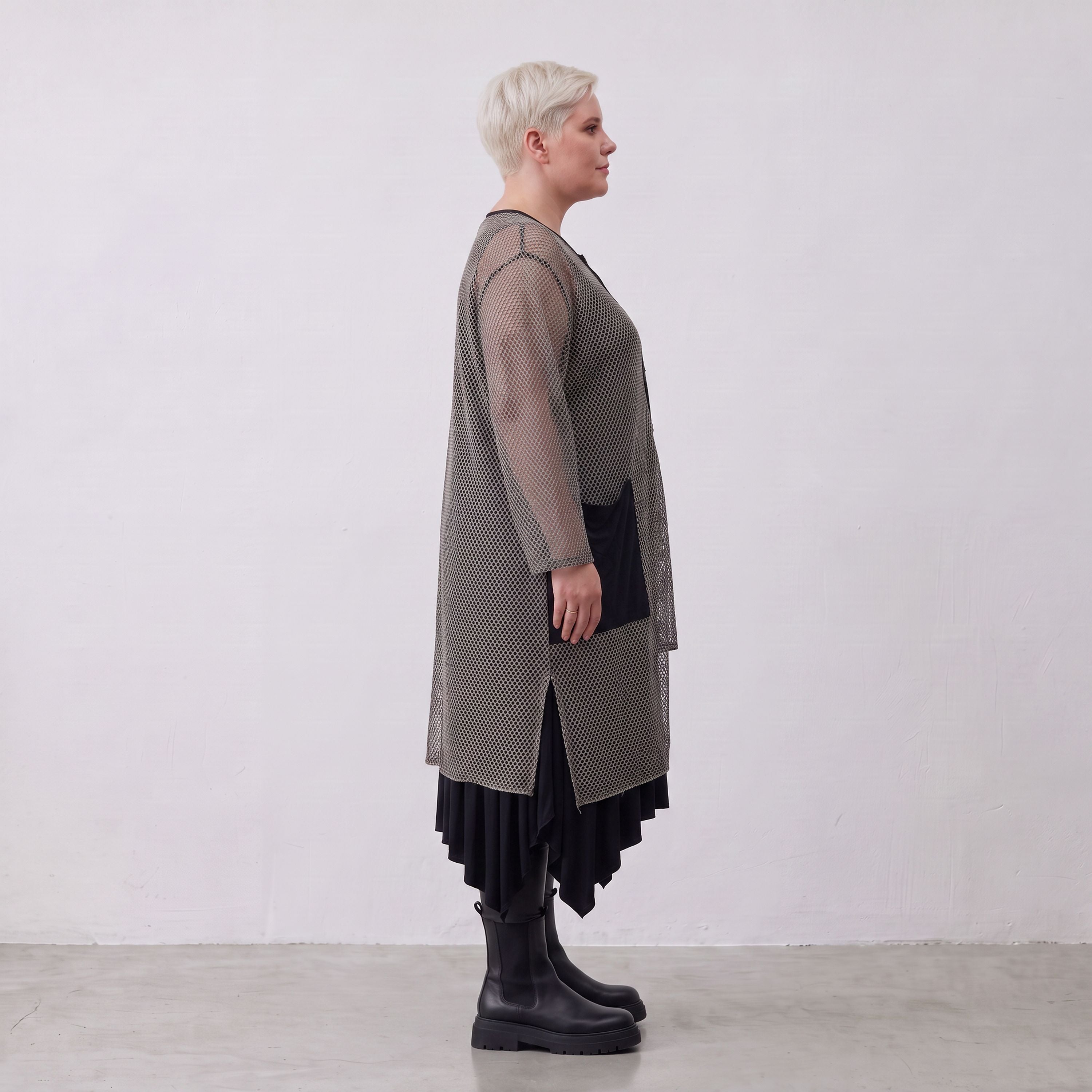 AKH Fashion · Blouse · Marie · 7101 · Taupe/Noir