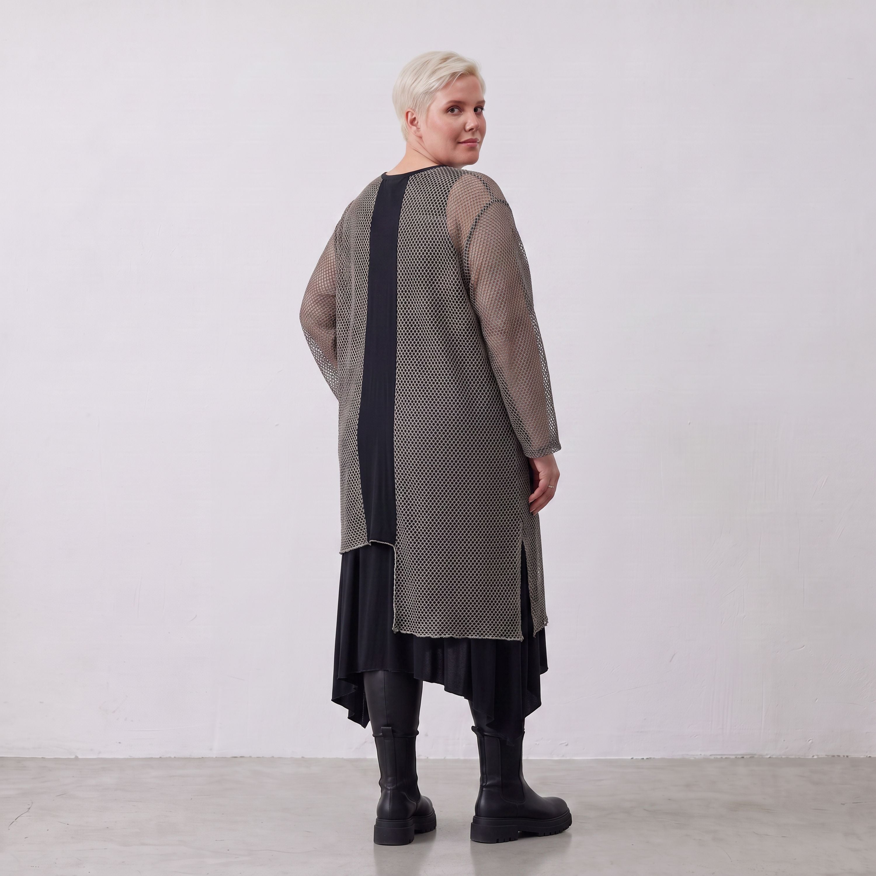 AKH Fashion · Blouse · Marie · 7101 · Taupe/Noir