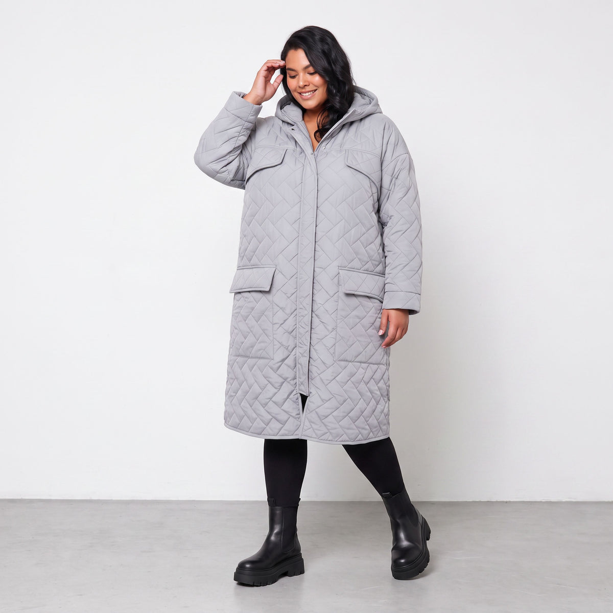 AKH Fashion · Cappotto · Mirage · 7044 · Grigio chiaro