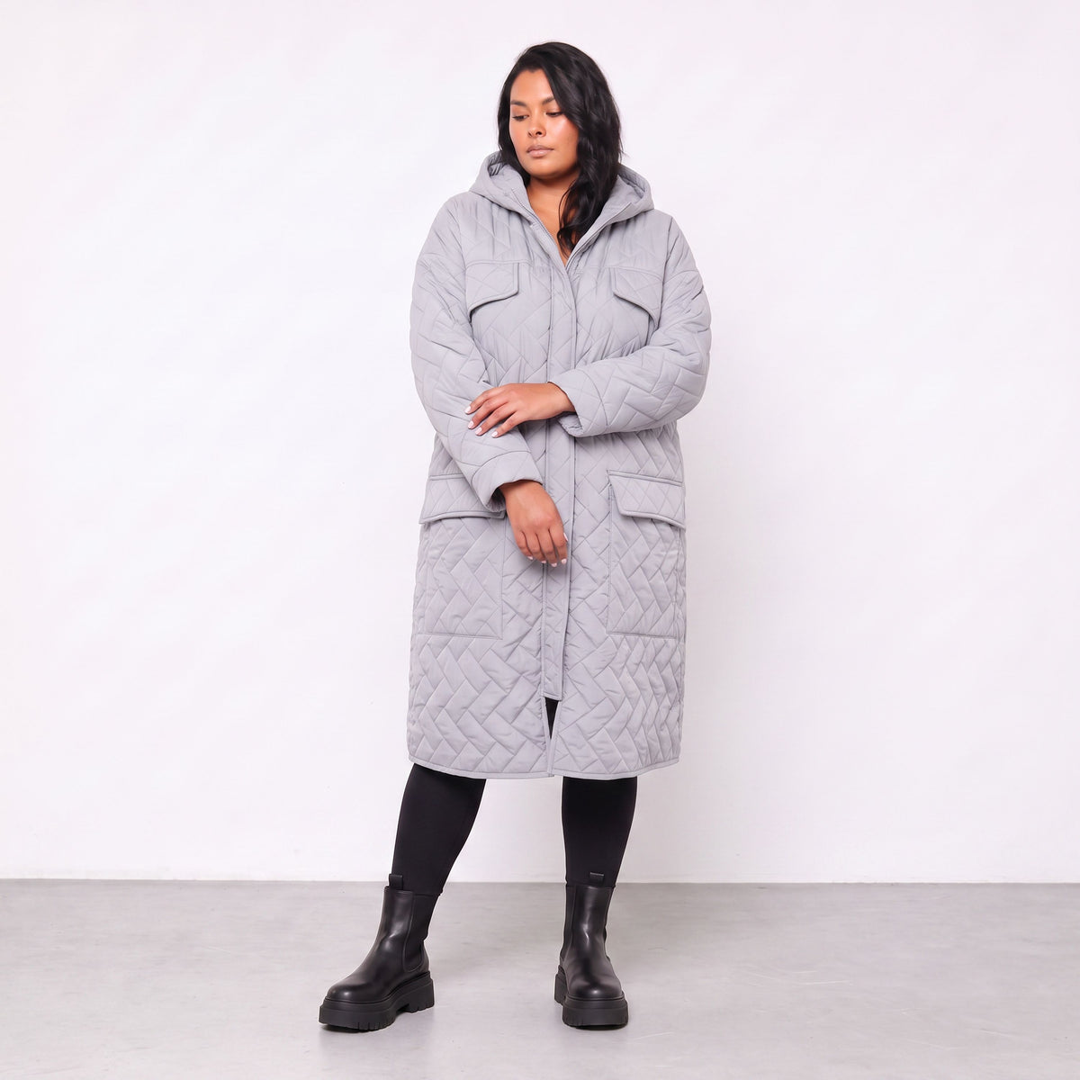 AKH Fashion · Cappotto · Mirage · 7044 · Grigio chiaro