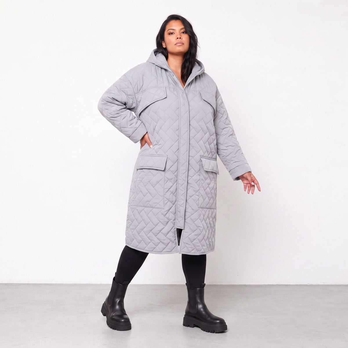 AKH Fashion · Cappotto · Mirage · 7044 · Grigio chiaro