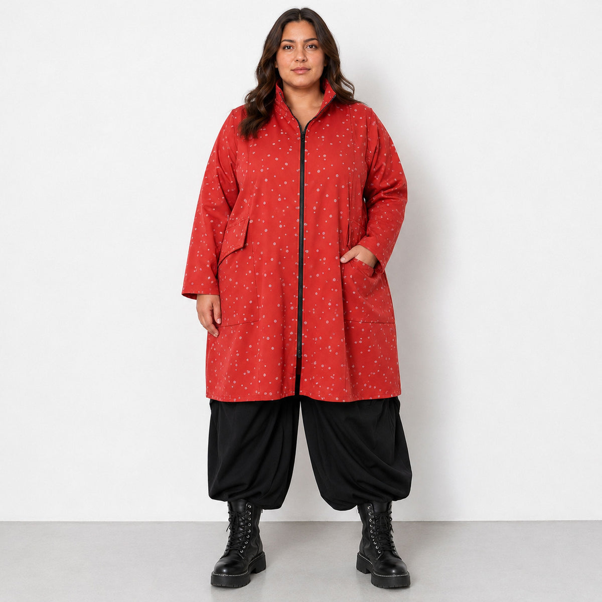 AKH Fashion · Cappotto · Momentum · 7036 · Rosso/Grigio