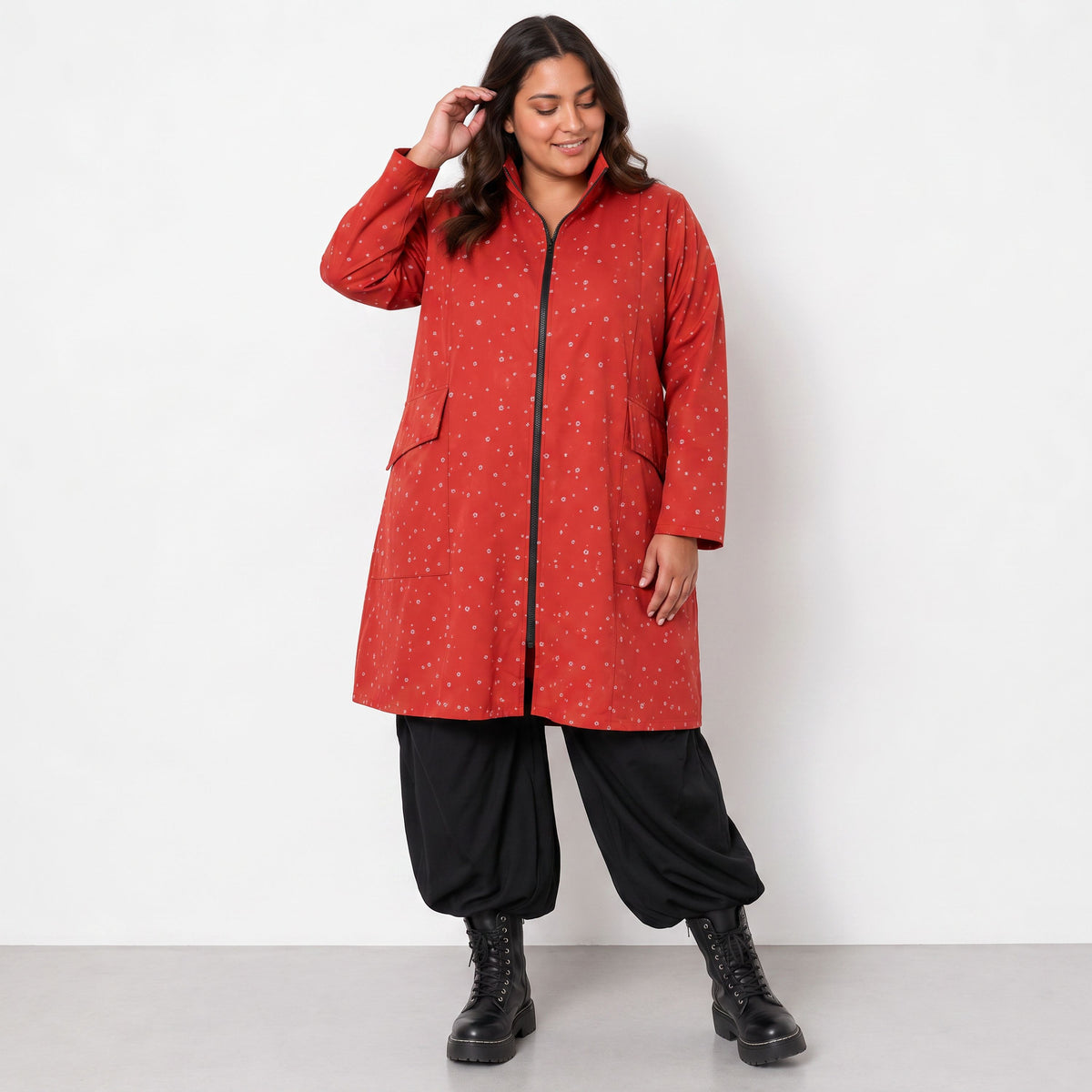 AKH Fashion · Cappotto · Momentum · 7036 · Rosso/Grigio