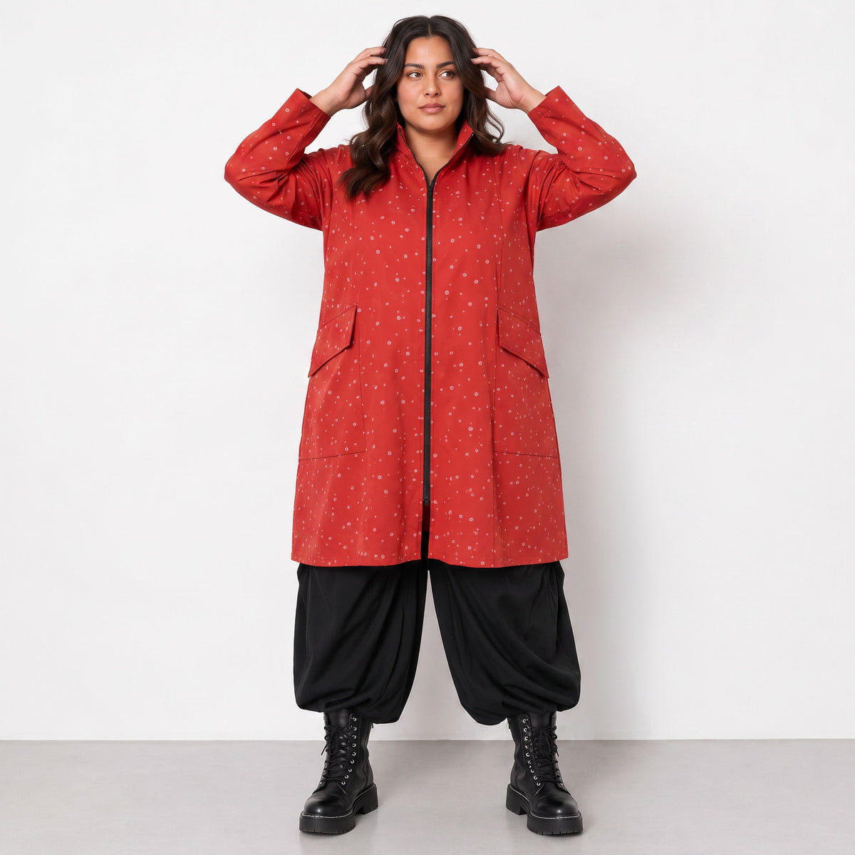 AKH Fashion · Cappotto · Momentum · 7036 · Rosso/Grigio