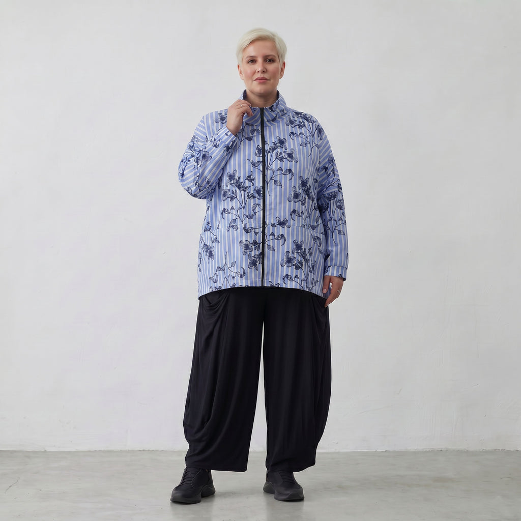 AKH Fashion Jacke 7104 Nehi, Blau-Weiß-Schwarz