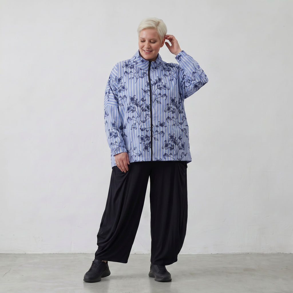 AKH Fashion Jacke 7104 Nehi, Blau-Weiß-Schwarz