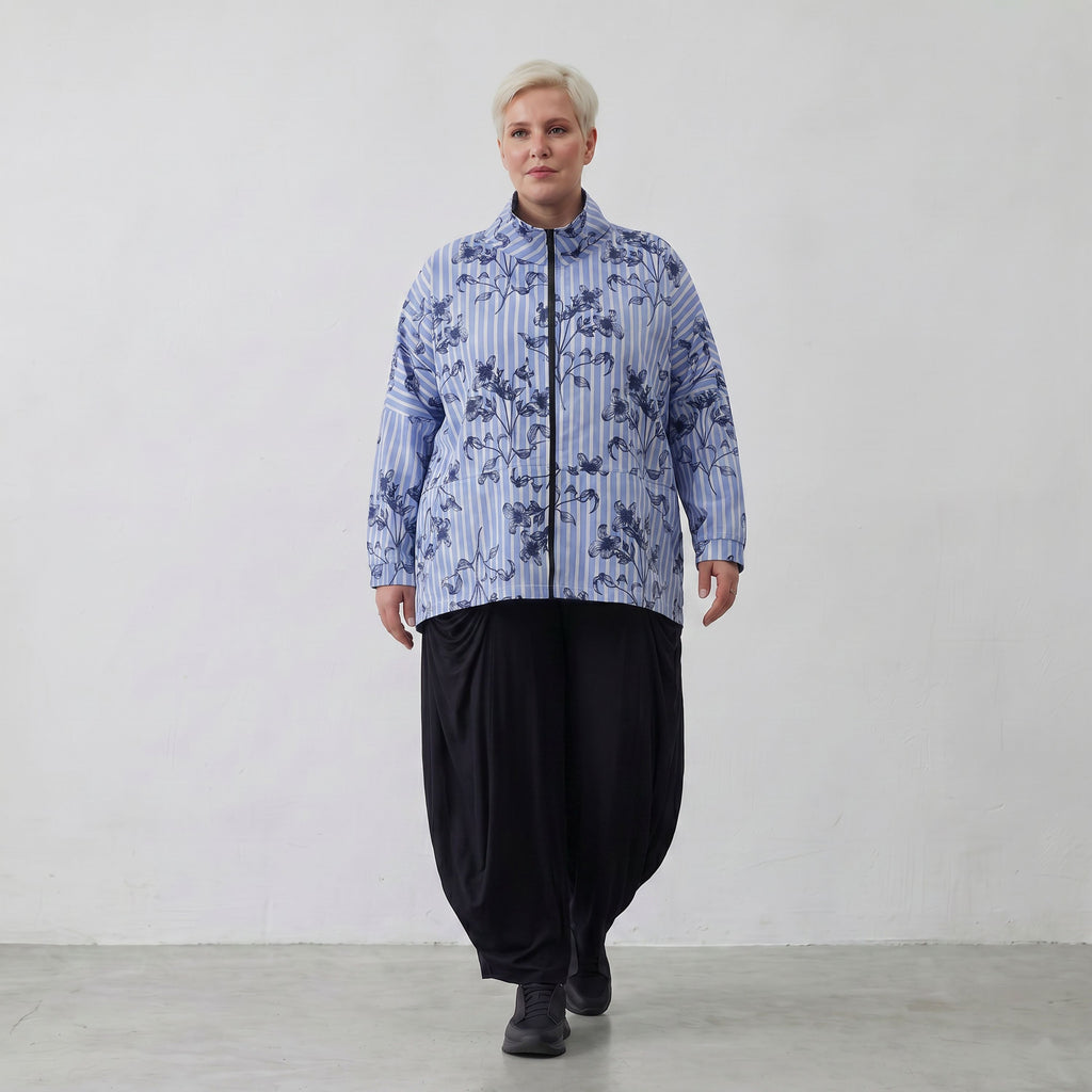 AKH Fashion Jacke 7104 Nehi, Blau-Weiß-Schwarz