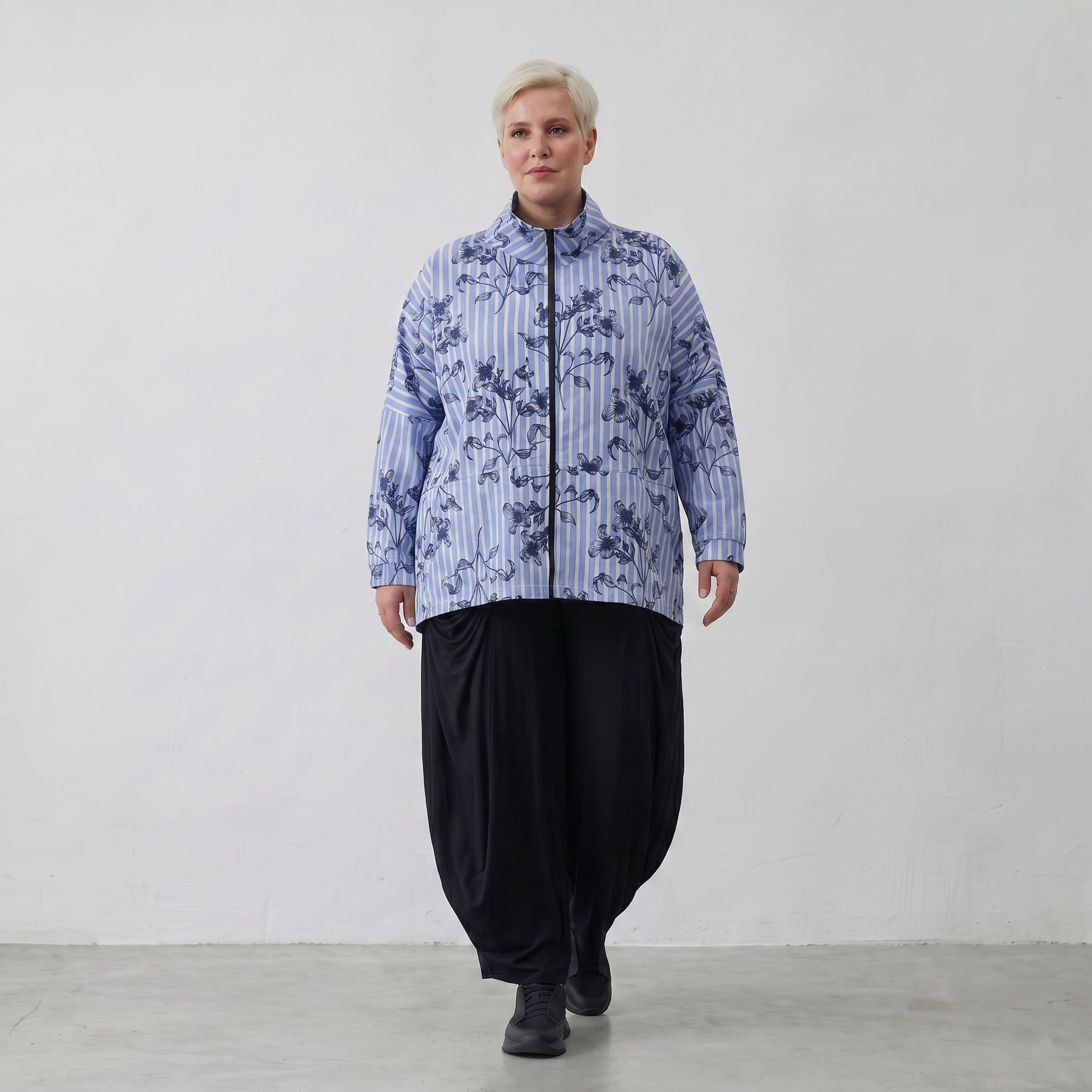 AKH Fashion Jacke 7104 Nehi, Blau-Weiß-Schwarz