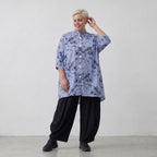 AKH Fashion Bluse 7116 Nehi, Blau-Weiß-Schwarz