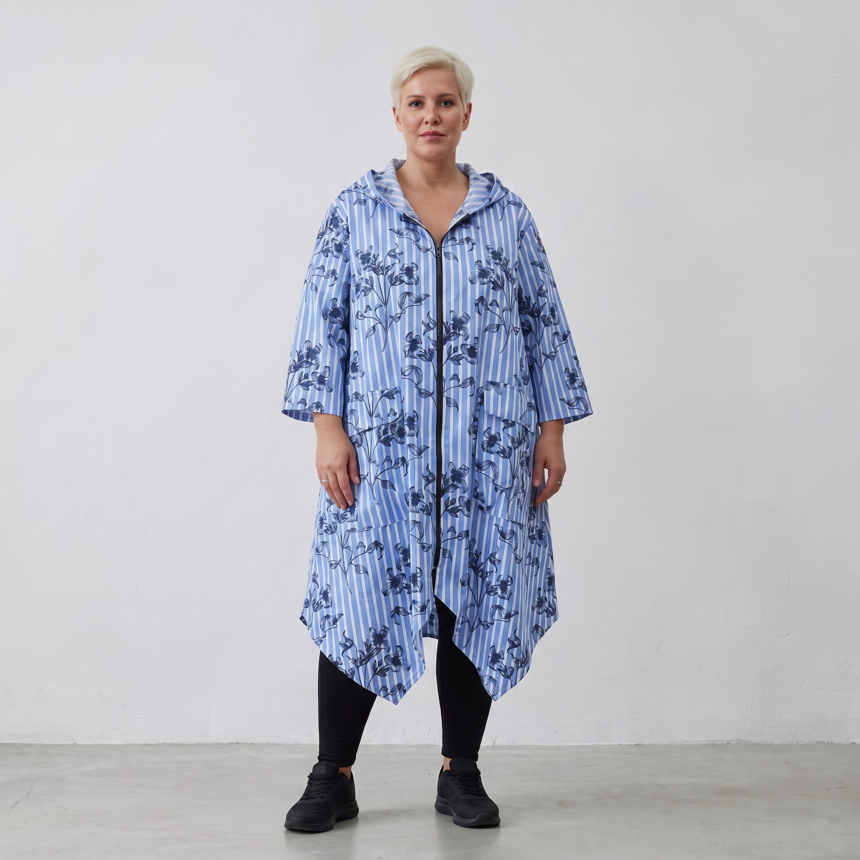 AKH Fashion Jacke 7227 Nehi, Blau-Weiß-Schwarz