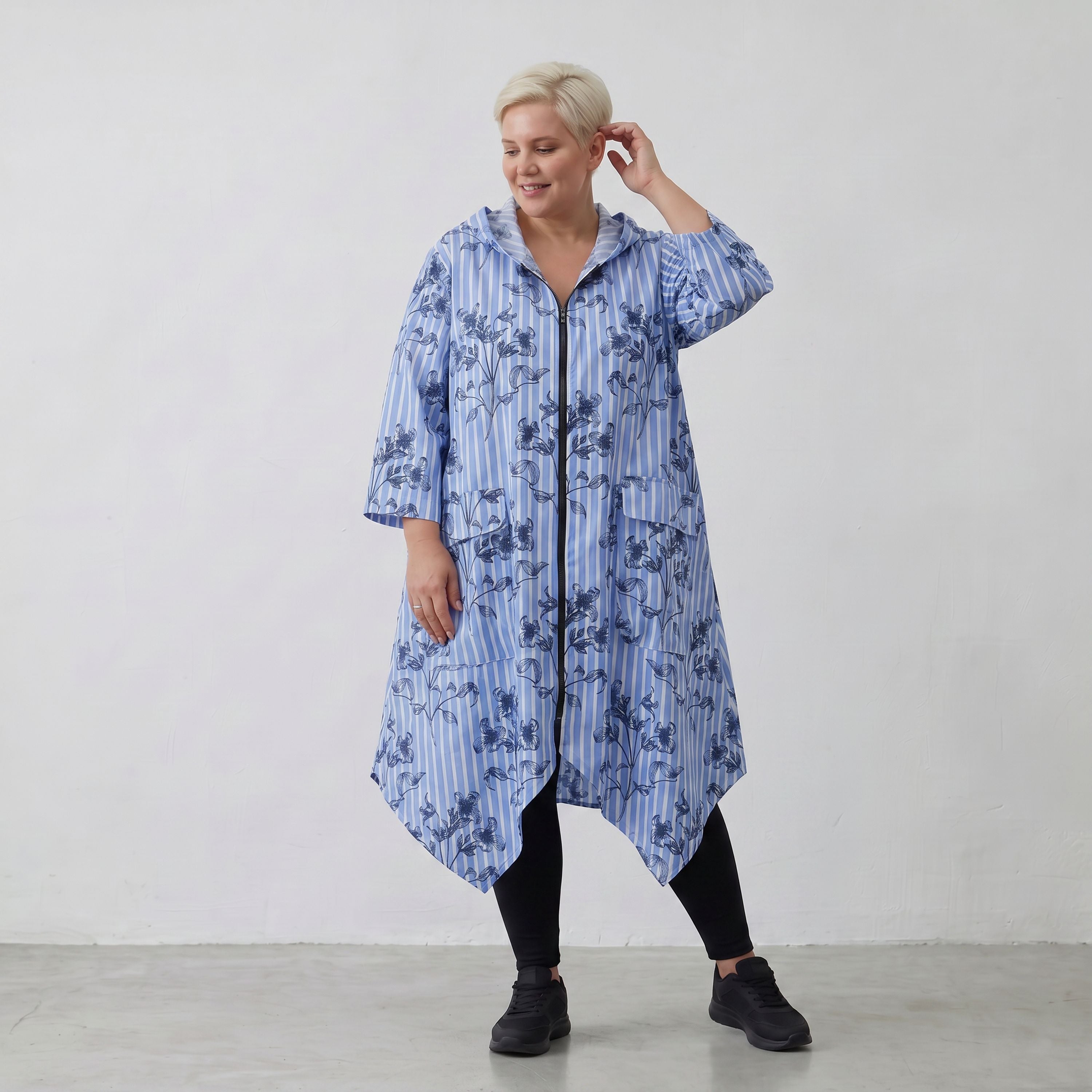 AKH Fashion Jacke 7227 Nehi, Blau-Weiß-Schwarz